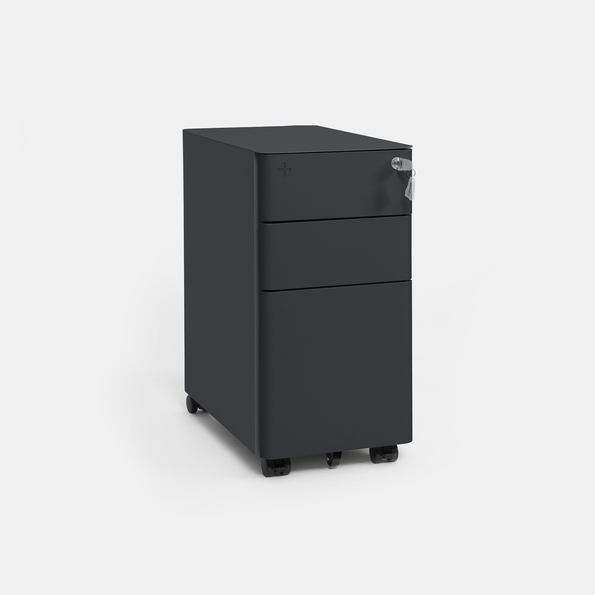 Tủ tài liệu thép di động HyperWork Ivy Slim | MC02 (Đen Xám)
