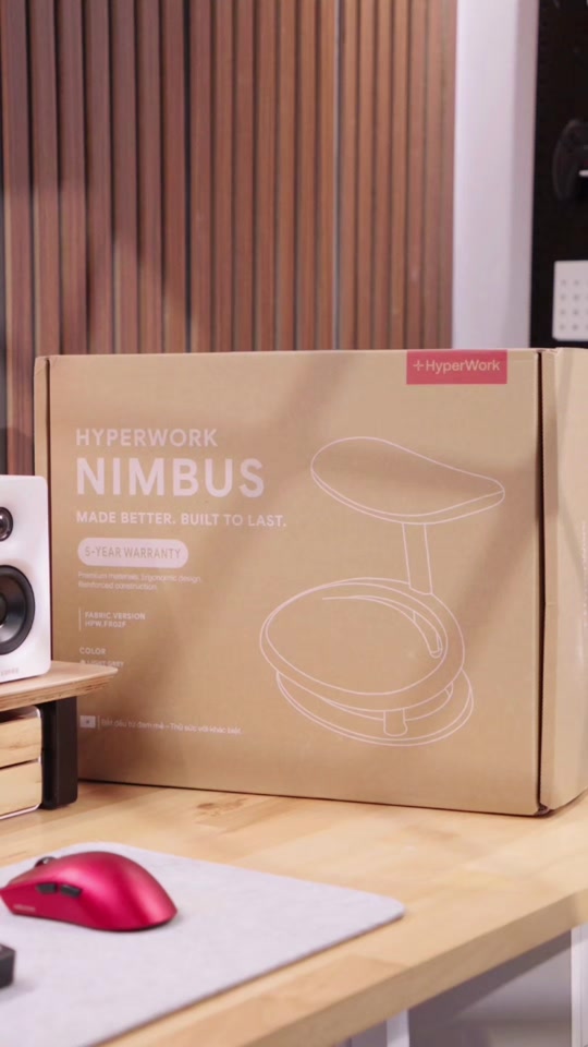 Unbox HyperWork NIMBUS - Chiếc kê chân siêu đẹp và chất lượng mới ra của nhà HyperWork